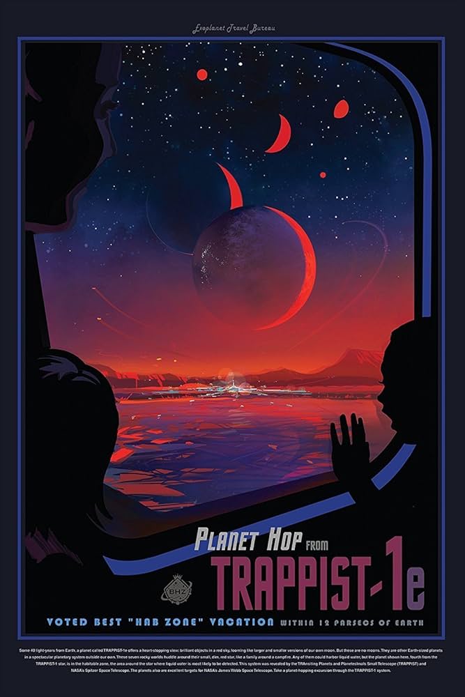 Amazon.com: Planet Hop from Trappist 1e - Vintage NASA JPL Space